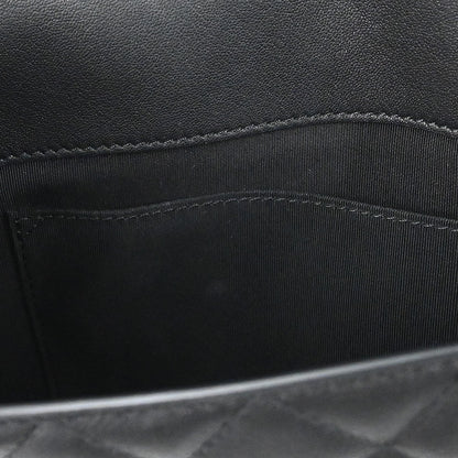 Chanel Black Calfskin Jumbo Double Flap Shoulder Bag