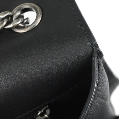 Chanel Black Calfskin Jumbo Double Flap Shoulder Bag