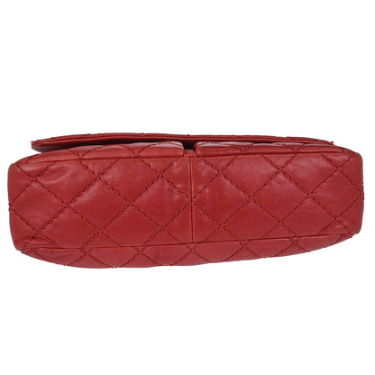 Chanel 2012-2013 Red Calfskin Ultimate Stitch Natural Beauty Split Pocket Flap Bag