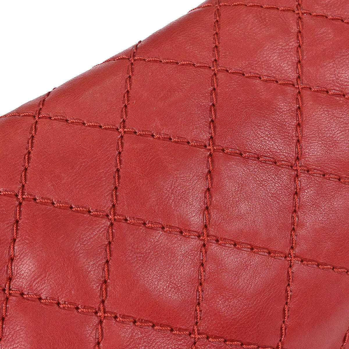 Chanel 2012-2013 Red Calfskin Ultimate Stitch Natural Beauty Split Pocket Flap Bag