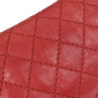 Chanel 2012-2013 Red Calfskin Ultimate Stitch Natural Beauty Split Pocket Flap Bag