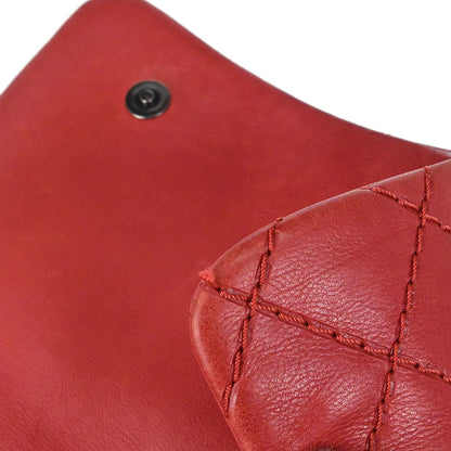 Chanel 2012-2013 Red Calfskin Ultimate Stitch Natural Beauty Split Pocket Flap Bag