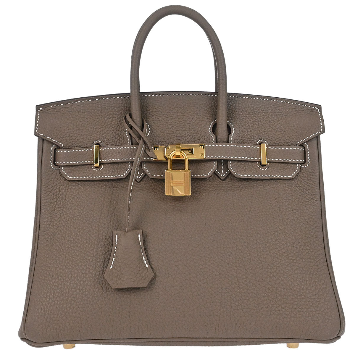 Hermes Etoupe Gray Togo Birkin 25 Handbag