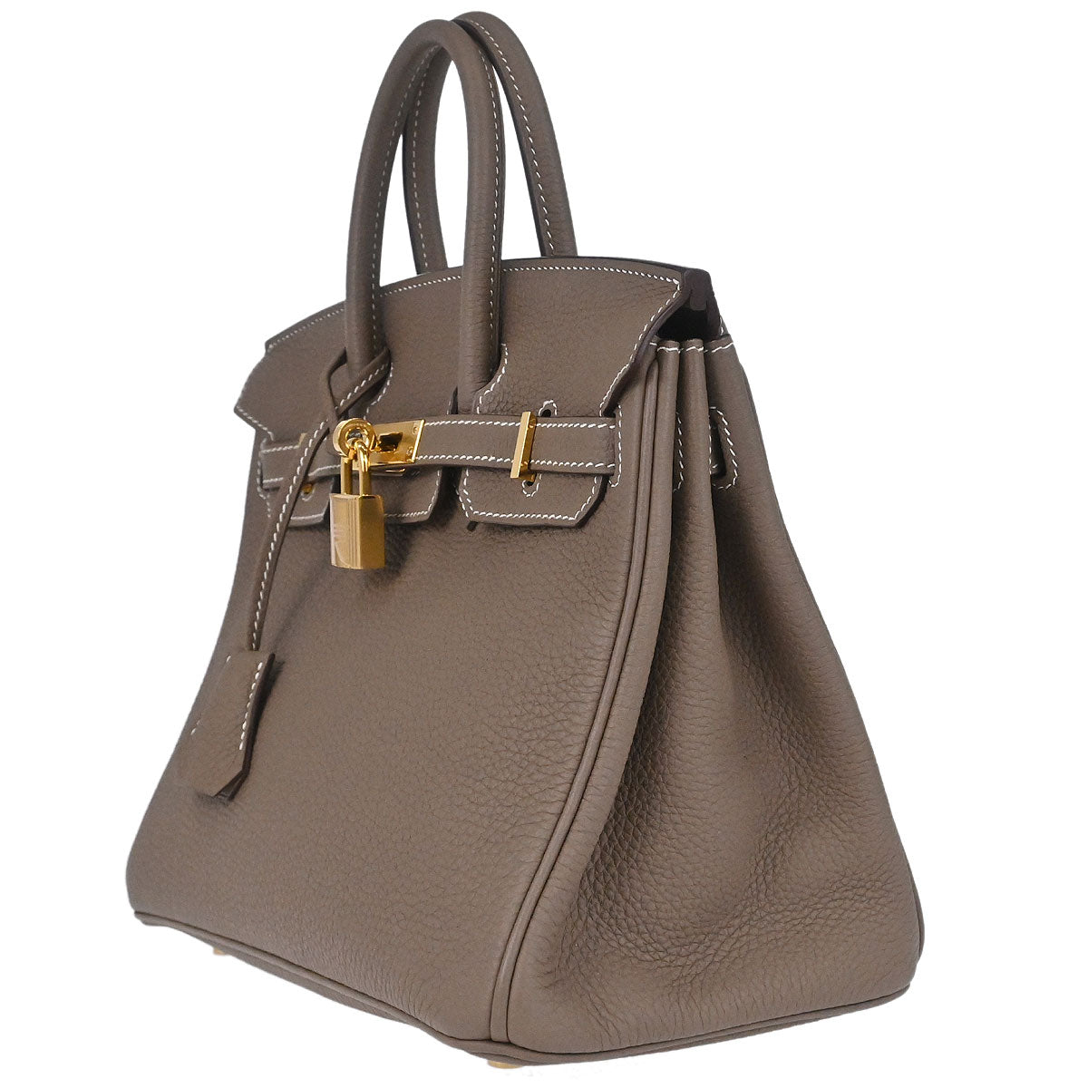 Hermes Etoupe Gray Togo Birkin 25 Handbag
