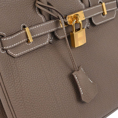 Hermes Etoupe Gray Togo Birkin 25 Handbag