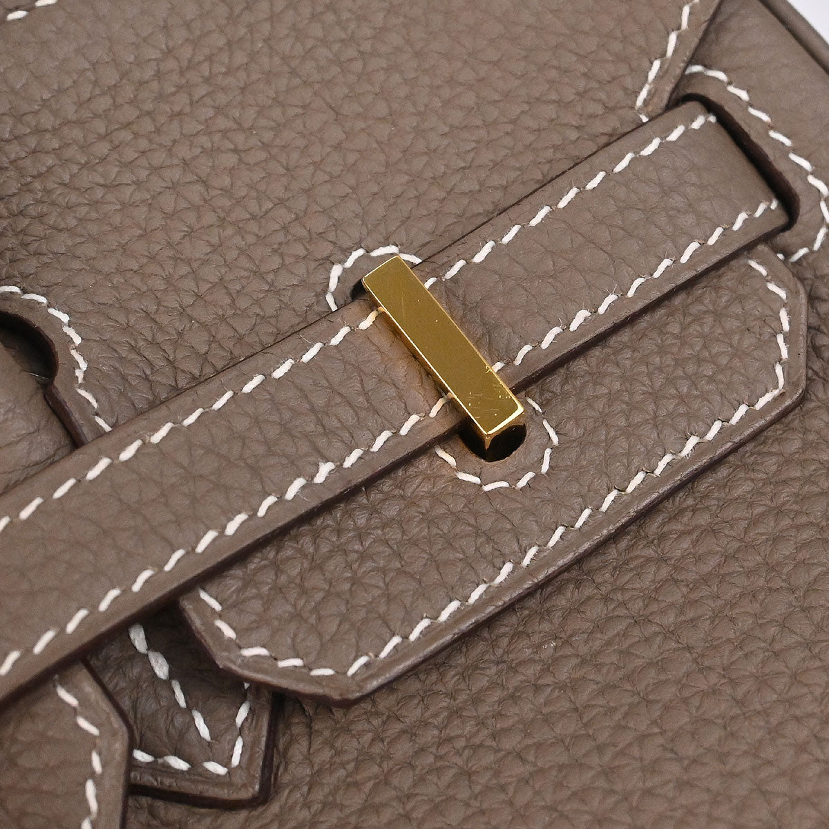 Hermes Etoupe Gray Togo Birkin 25 Handbag