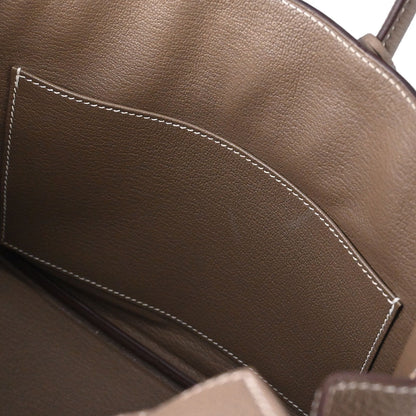 Hermes Etoupe Gray Togo Birkin 25 Handbag