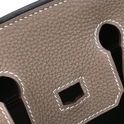 Hermes Etoupe Gray Togo Birkin 25 Handbag