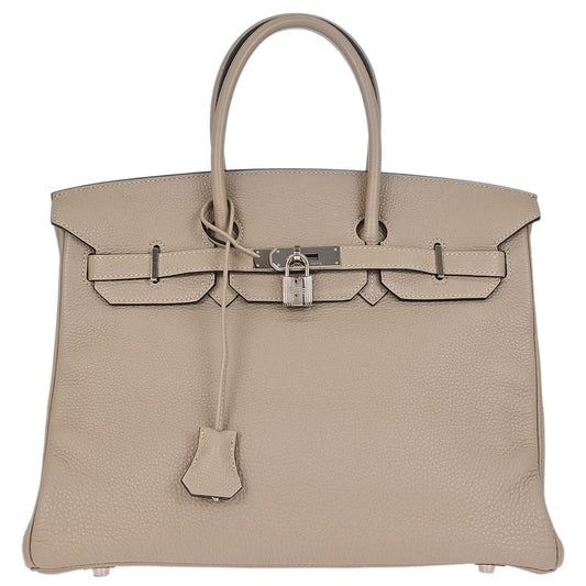Hermes 2006 Gris Tourterelle Togo Birkin 35 Handbag