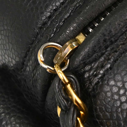Chanel 1994-1996 Black Caviar Skin Camera Bag Jumbo
