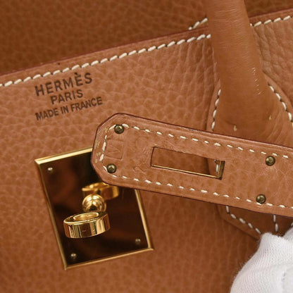 Hermes Gold Ardennes Haut a Courroies 32 Handbag