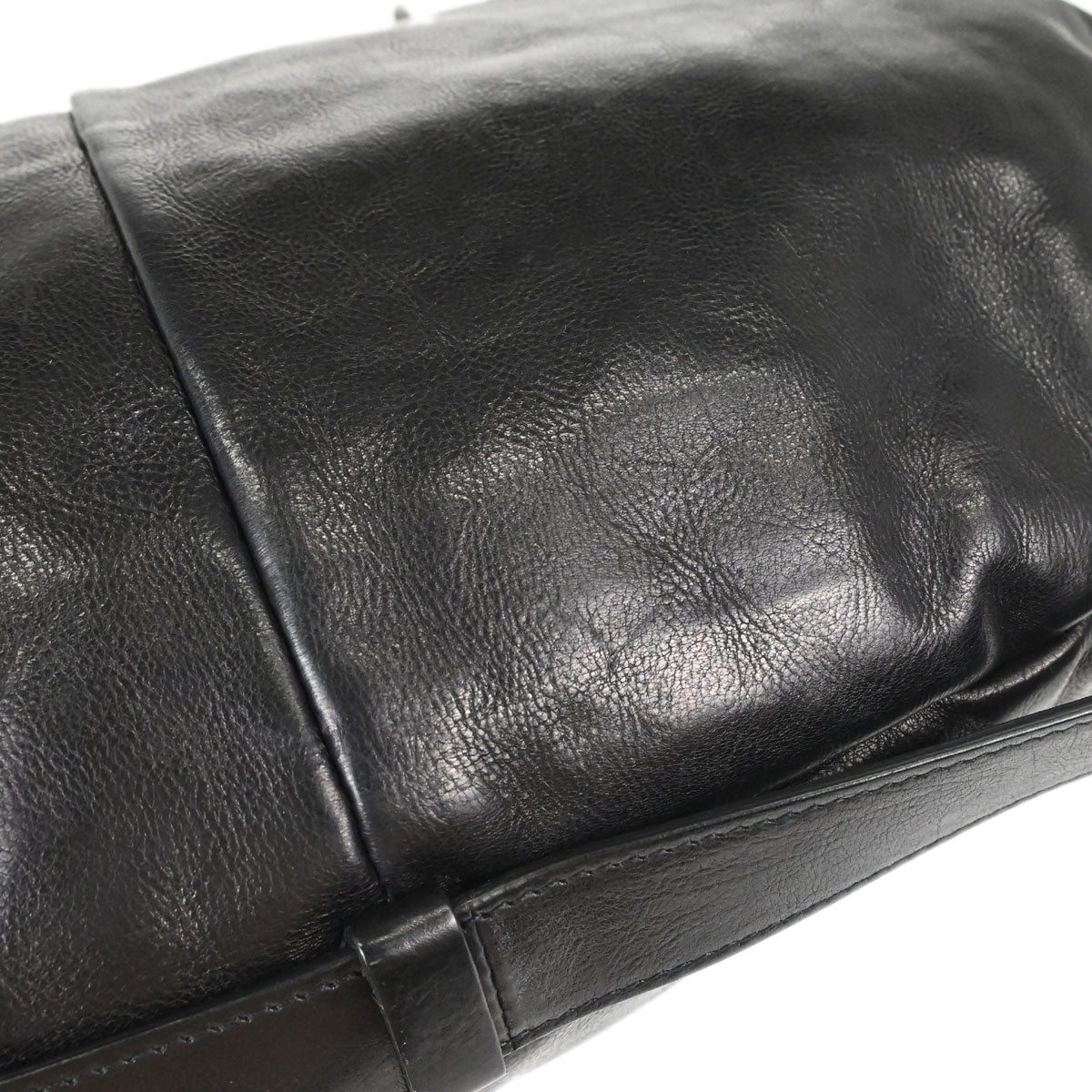 Yves Saint Laurent Black Leather Large Mombasa Handbag