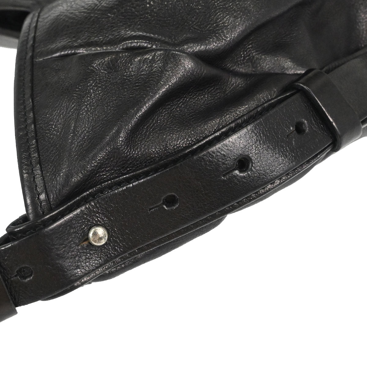 Yves Saint Laurent Black Leather Large Mombasa Handbag