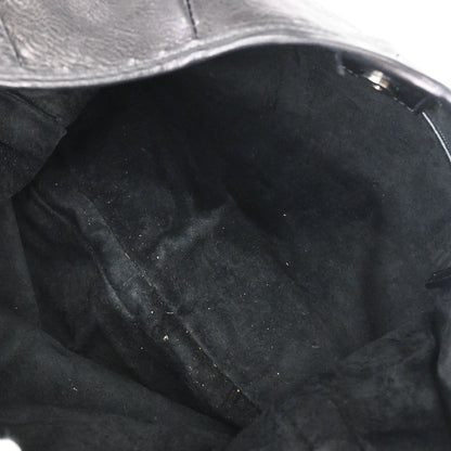 Yves Saint Laurent Black Leather Large Mombasa Handbag