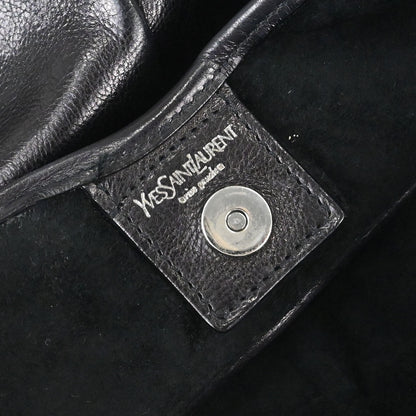 Yves Saint Laurent Black Leather Large Mombasa Handbag
