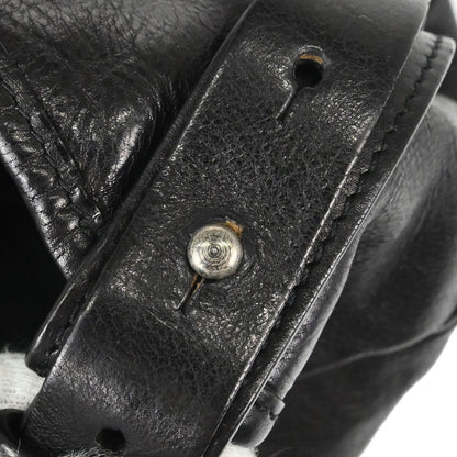 Yves Saint Laurent Black Leather Large Mombasa Handbag