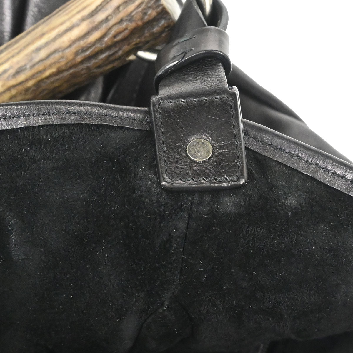 Yves Saint Laurent Black Leather Large Mombasa Handbag