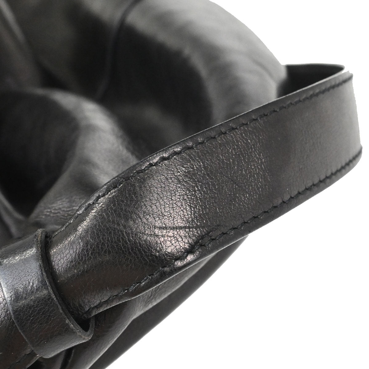 Yves Saint Laurent Black Leather Large Mombasa Handbag