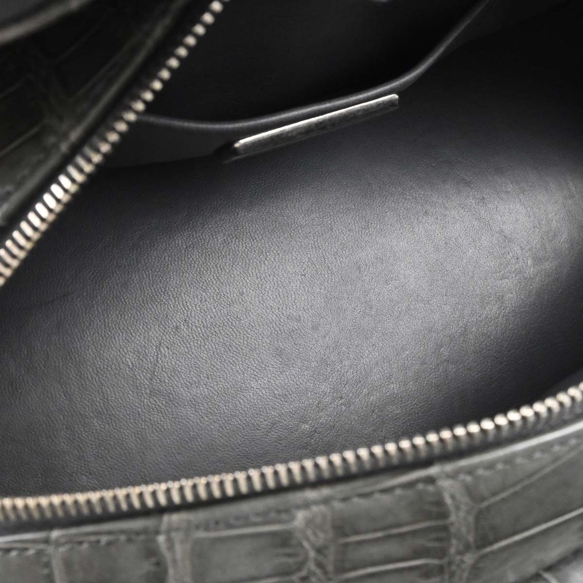 Chanel 2005-2006* Gray Crocodile Paris-New York Bowling Bag Handbag