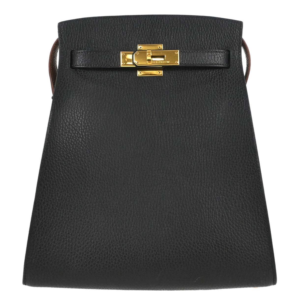 Hermes Black Natural Ardennes Kelly Sport MM Shoulder Bag