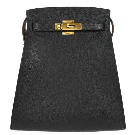 Hermes Black Natural Ardennes Kelly Sport MM Shoulder Bag