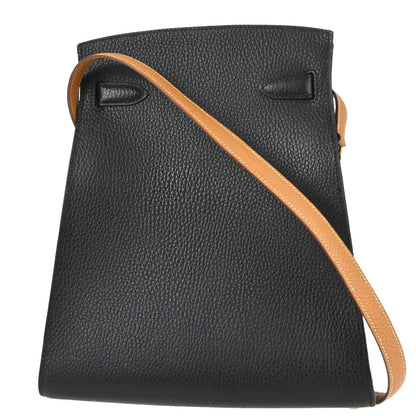 Hermes Black Natural Ardennes Kelly Sport MM Shoulder Bag