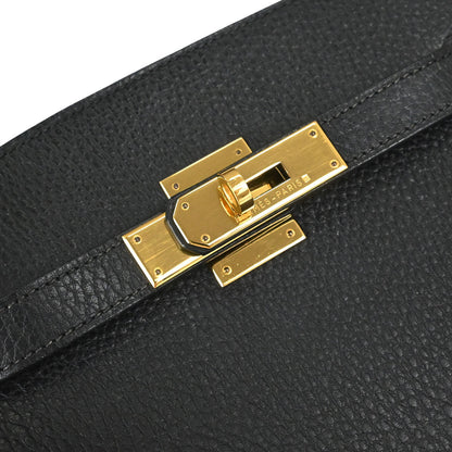 Hermes Black Natural Ardennes Kelly Sport MM Shoulder Bag