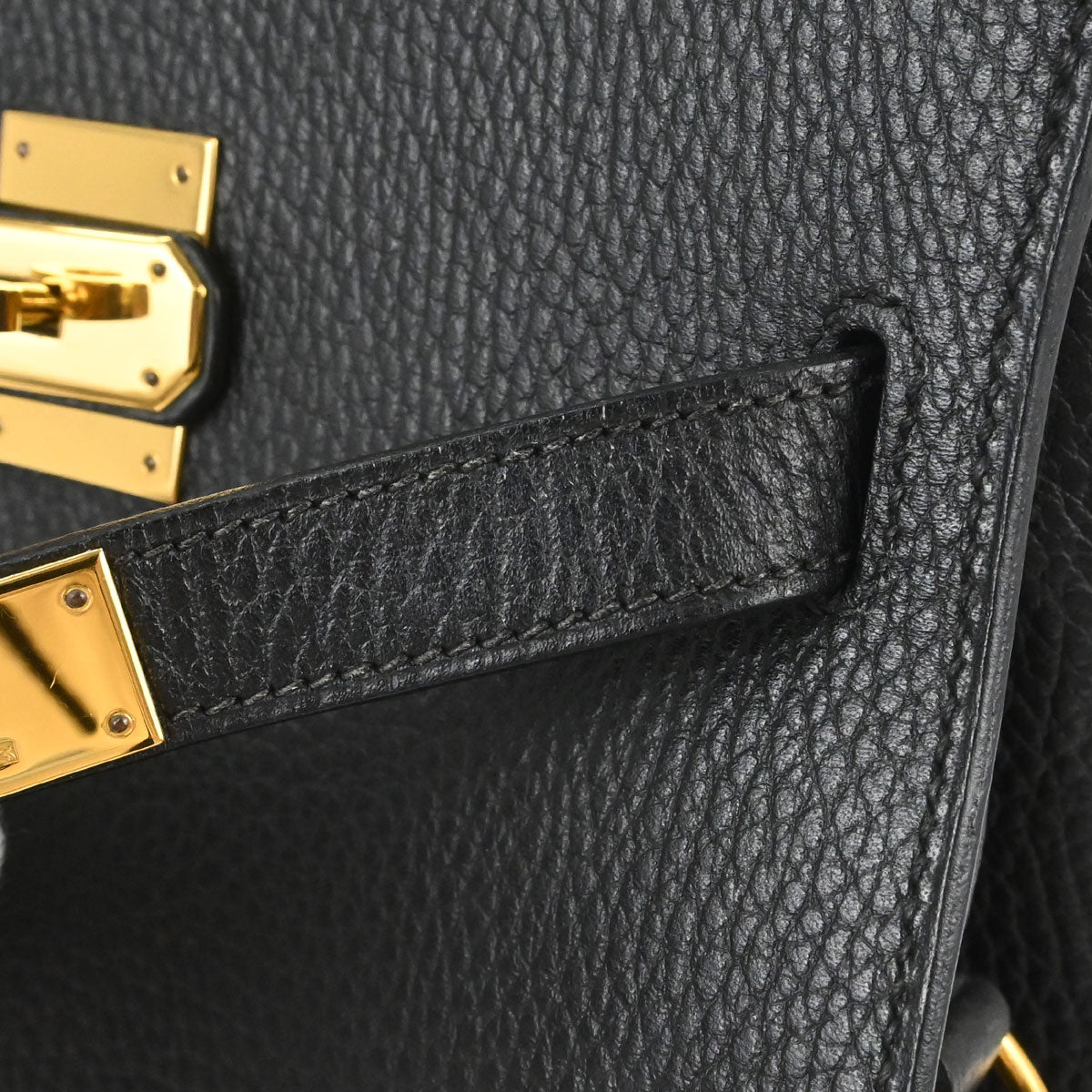 Hermes Black Natural Ardennes Kelly Sport MM Shoulder Bag