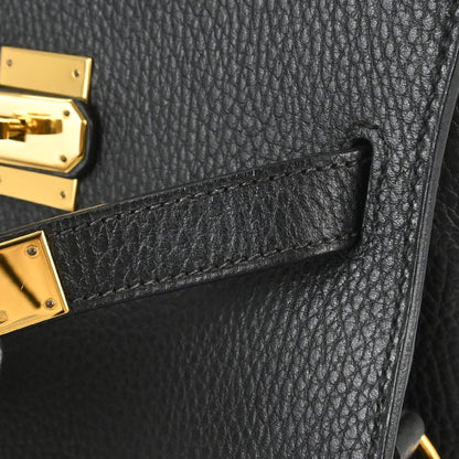 Hermes Black Natural Ardennes Kelly Sport MM Shoulder Bag