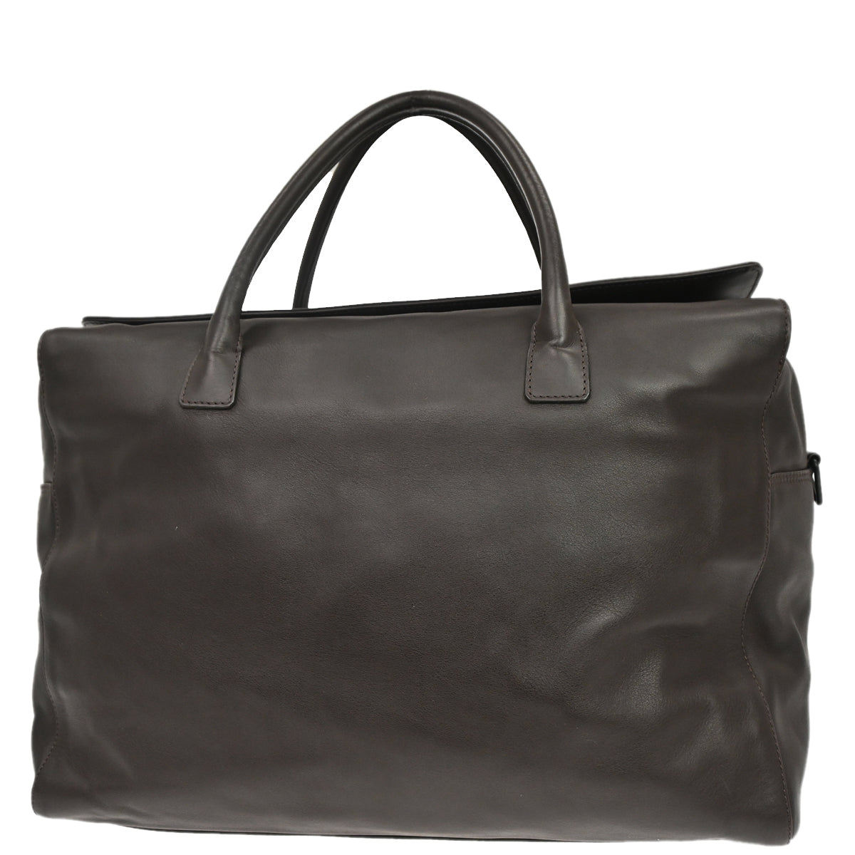 Chanel Brown Calfskin Travel Handbag