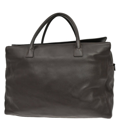 Chanel Brown Calfskin Travel Handbag