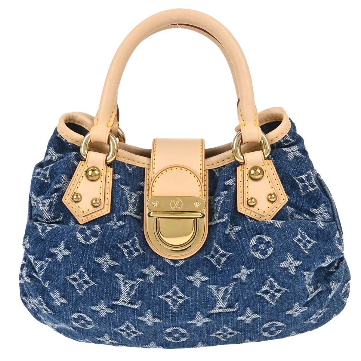 Louis Vuitton Blue Monogram Denim Pleaty Handbag M95020