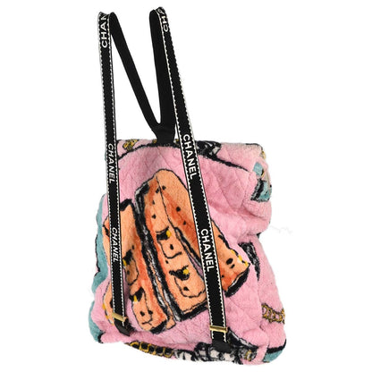 Chanel 1991-1994 Pink Terry Cloth Backpack