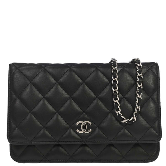 Chanel 2009-2010 Black Lambskin WOC Wallet on Chain Bag