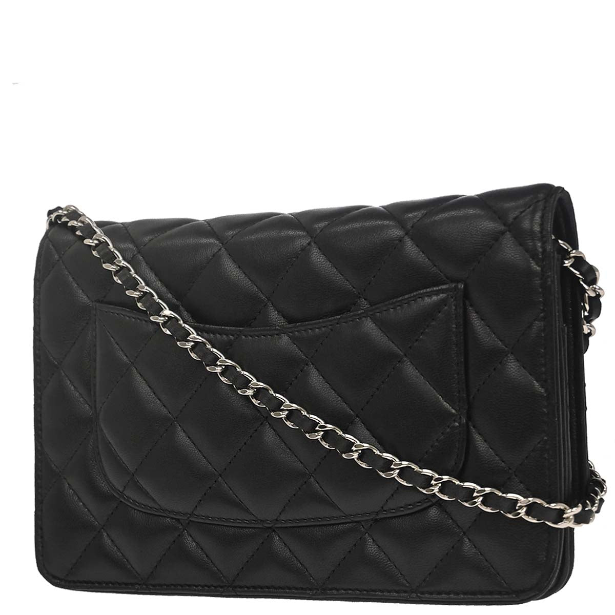 Chanel 2009-2010 Black Lambskin WOC Wallet on Chain Bag
