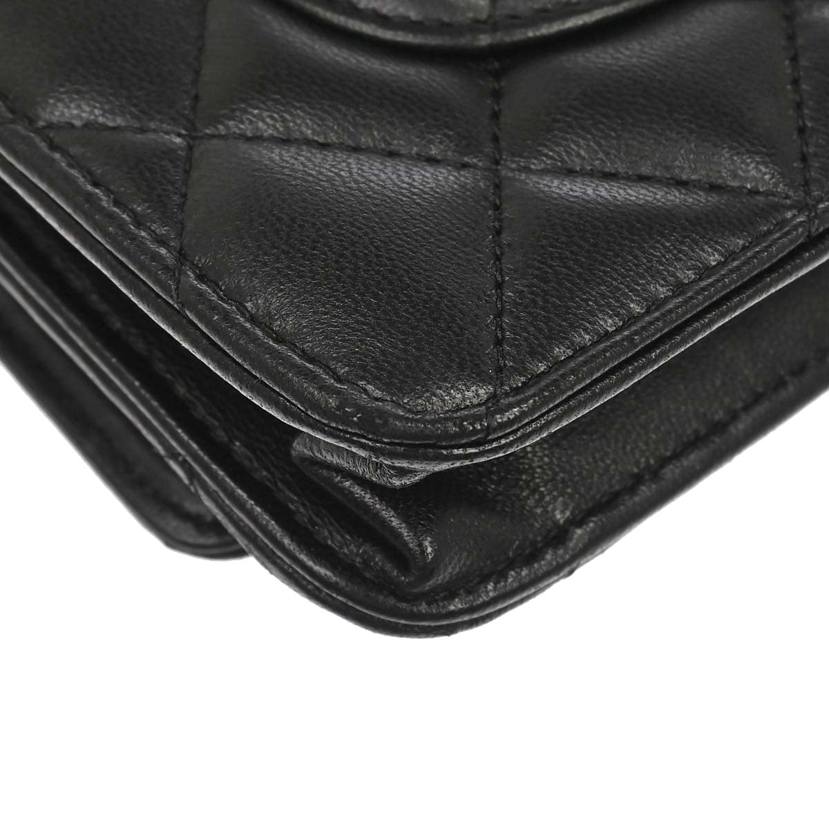 Chanel 2009-2010 Black Lambskin WOC Wallet on Chain Bag