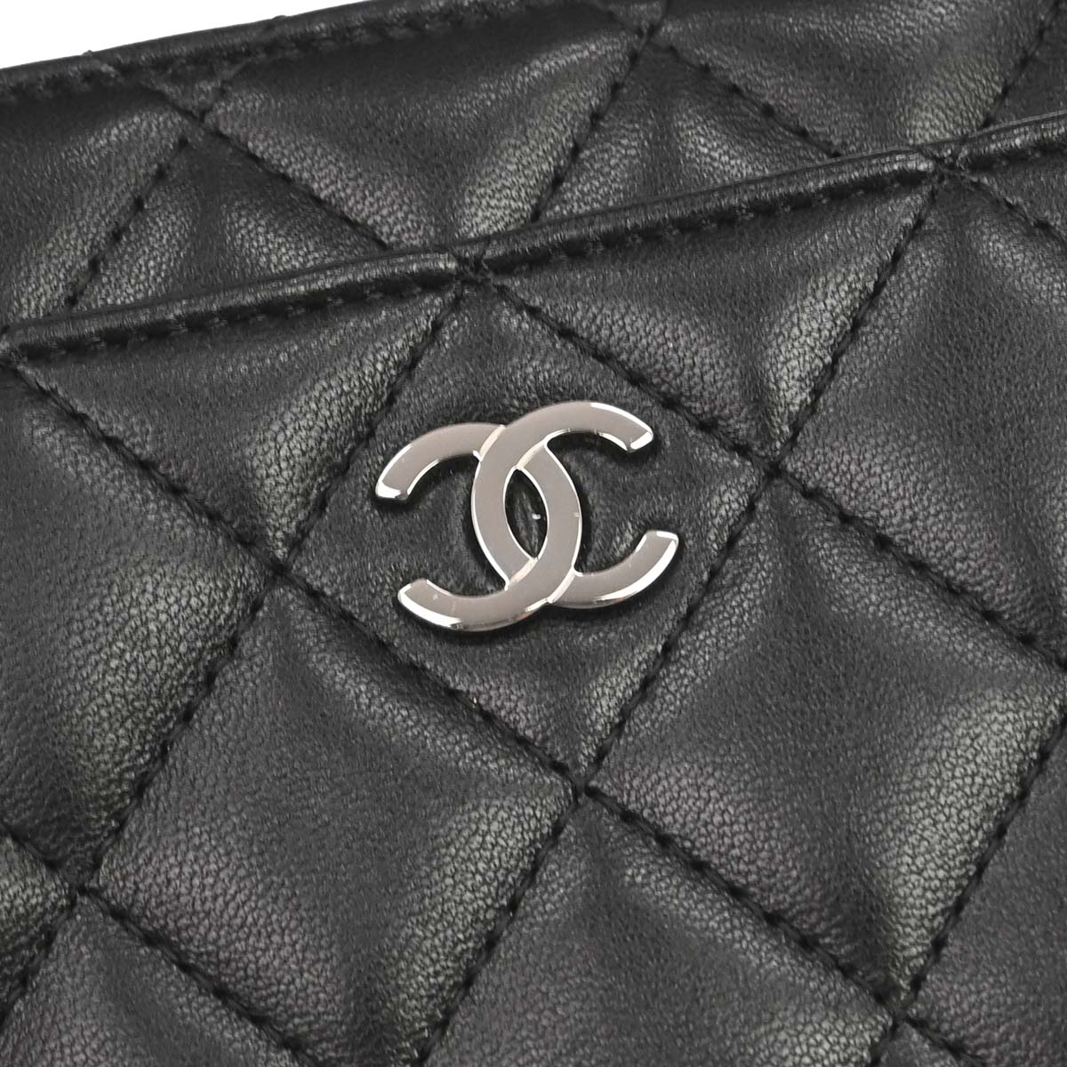 Chanel 2009-2010 Black Lambskin WOC Wallet on Chain Bag