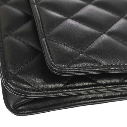 Chanel 2009-2010 Black Lambskin WOC Wallet on Chain Bag
