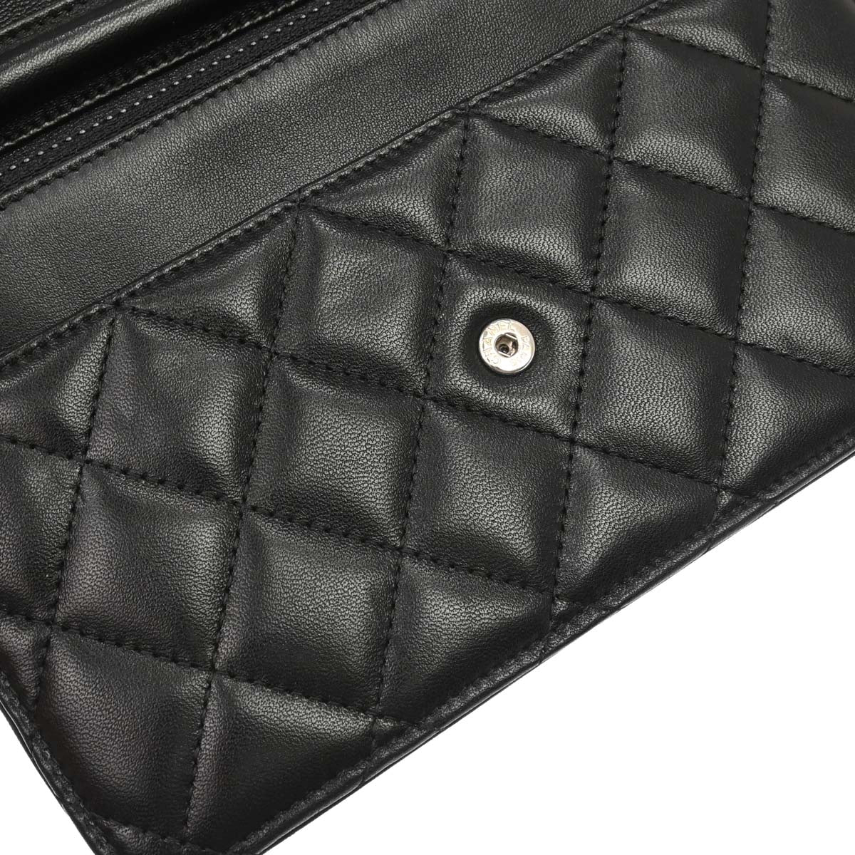 Chanel 2009-2010 Black Lambskin WOC Wallet on Chain Bag