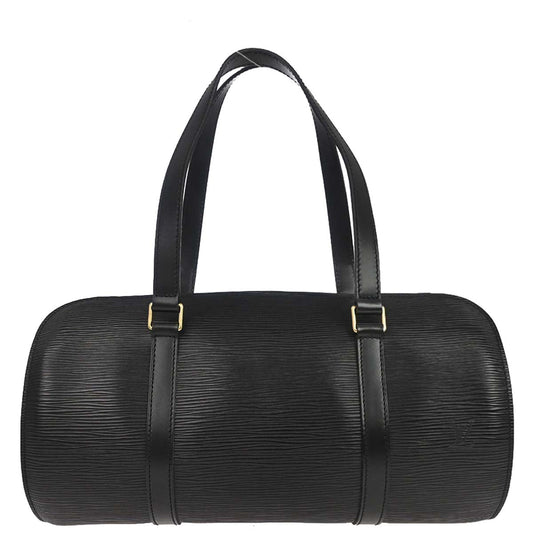 Louis Vuitton Black Epi Soufflot Handbag M52862