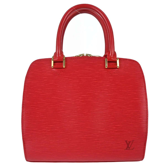 Louis Vuitton Red Epi Pont Neuf Handbag M52057