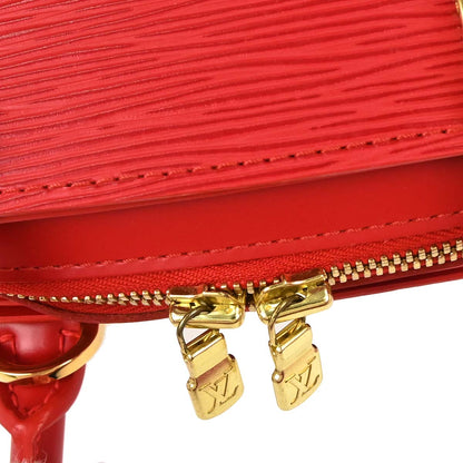 Louis Vuitton Red Epi Pont Neuf Handbag M52057