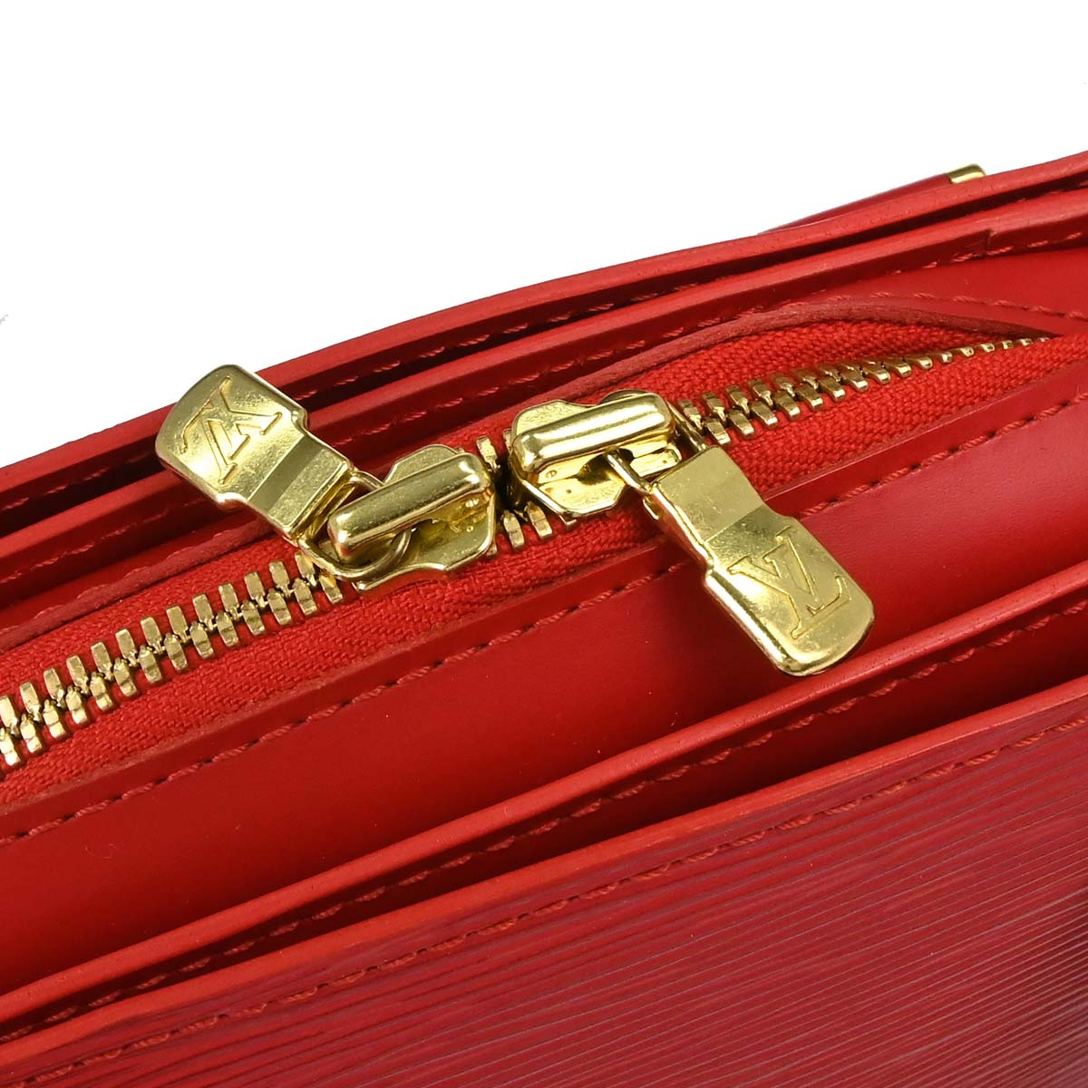 Louis Vuitton Red Epi Pont Neuf Handbag M52057