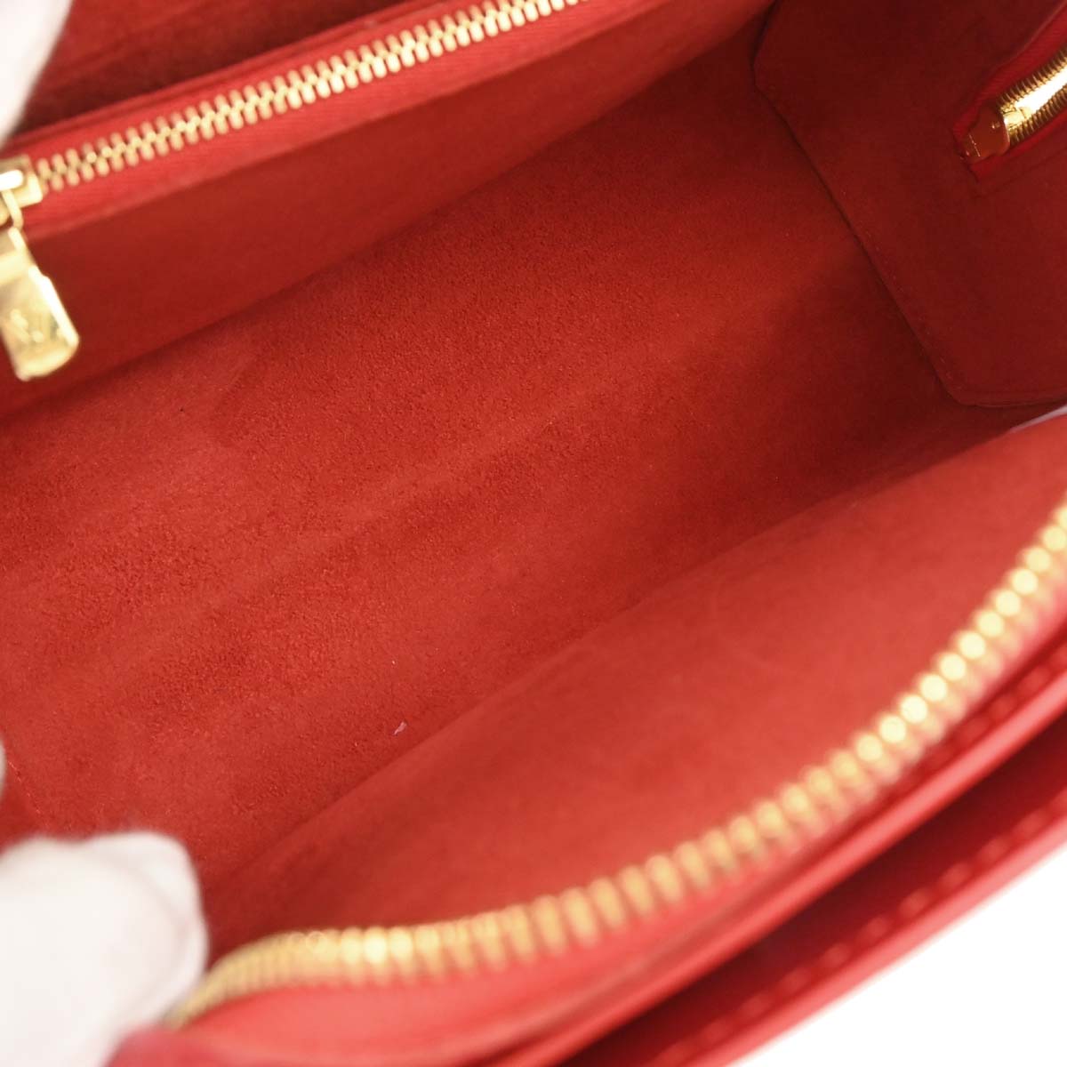 Louis Vuitton Red Epi Pont Neuf Handbag M52057