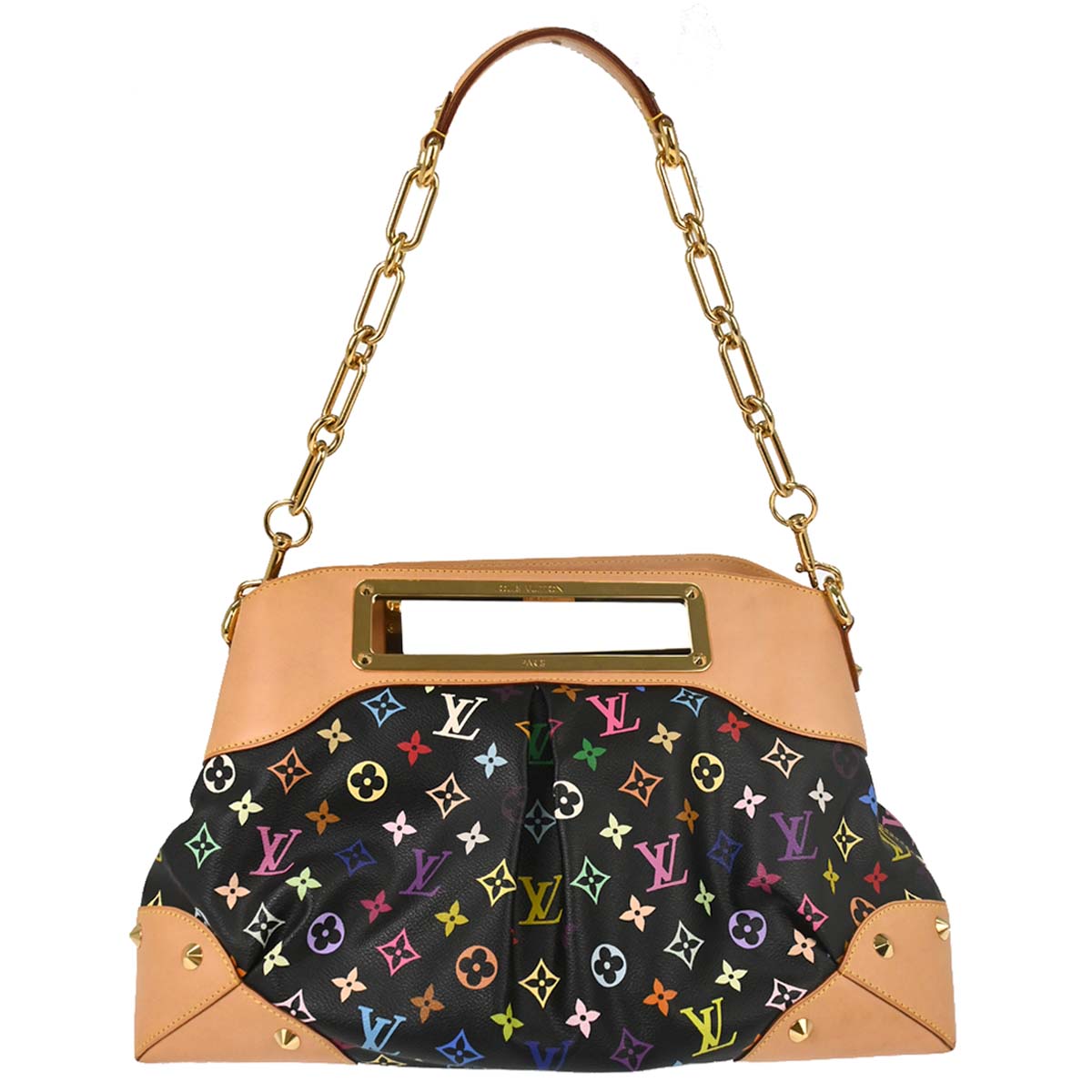 Louis Vuitton Black Multicolor Judy GM 2way Shoulder Handbag M40254