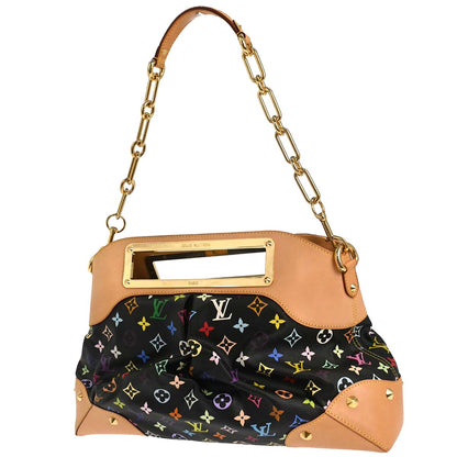 Louis Vuitton Black Multicolor Judy GM 2way Shoulder Handbag M40254