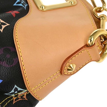 Louis Vuitton Black Multicolor Judy GM 2way Shoulder Handbag M40254