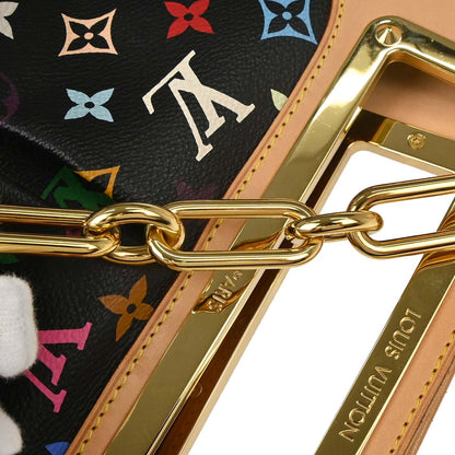 Louis Vuitton Black Multicolor Judy GM 2way Shoulder Handbag M40254