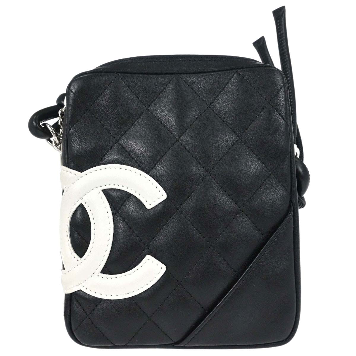 Chanel 2005-2006 Black Calfskin Cambon Ligne Shoulder Bag