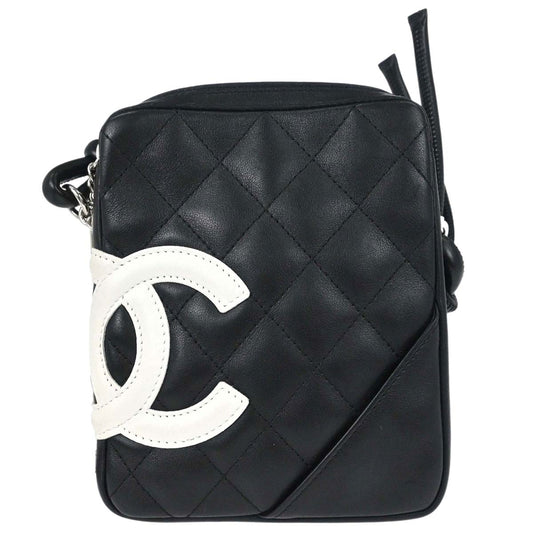 Chanel 2005-2006 Black Calfskin Cambon Ligne Shoulder Bag